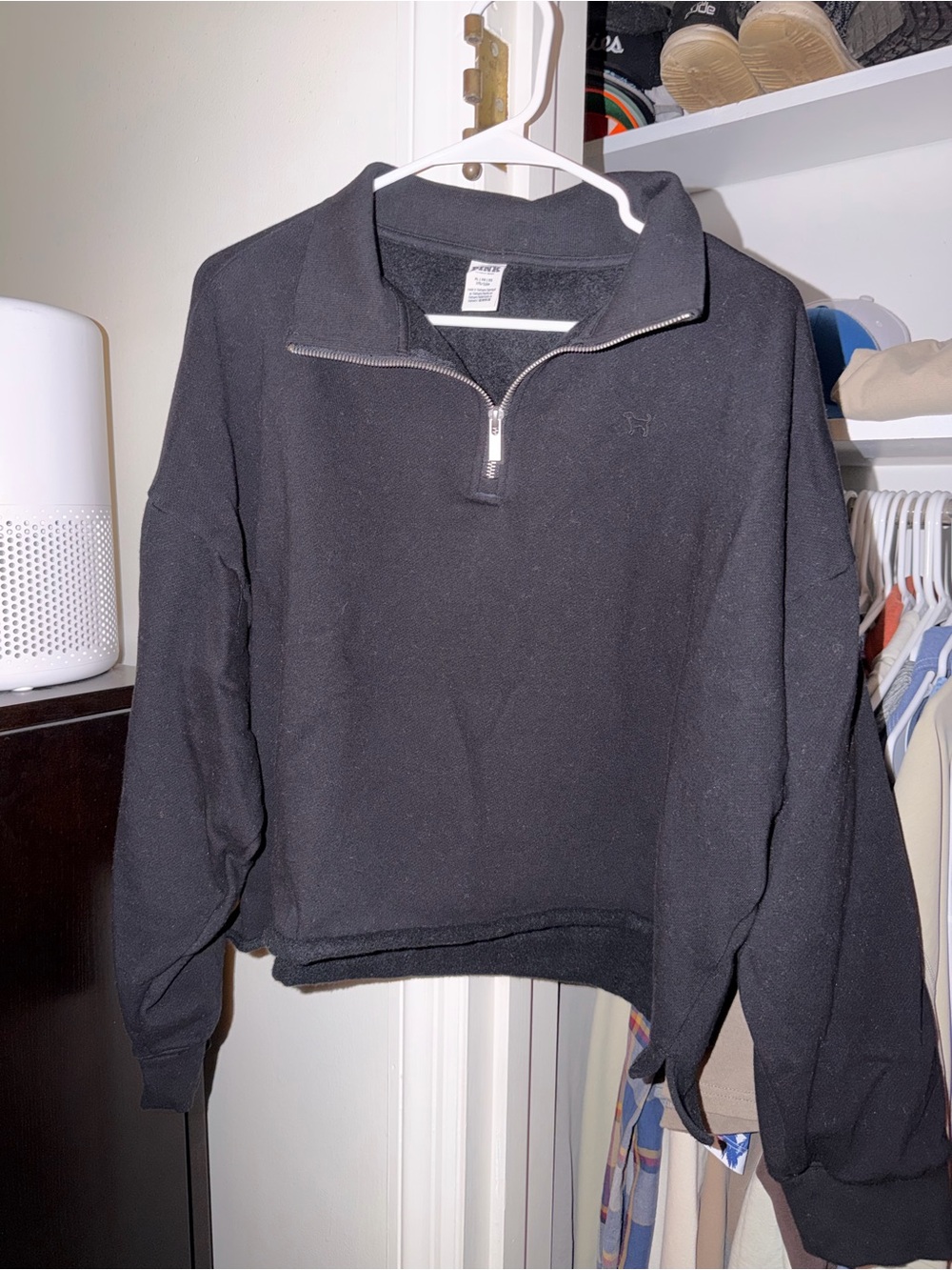 Black Half-Zip Pullover Sweater - Victoria’s Secret (Pink)
